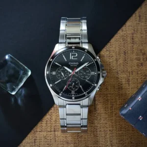 ENTICER MEN MTP-1374D-1AVDF - A832 : Silver Multi-Dial - Men's Watch